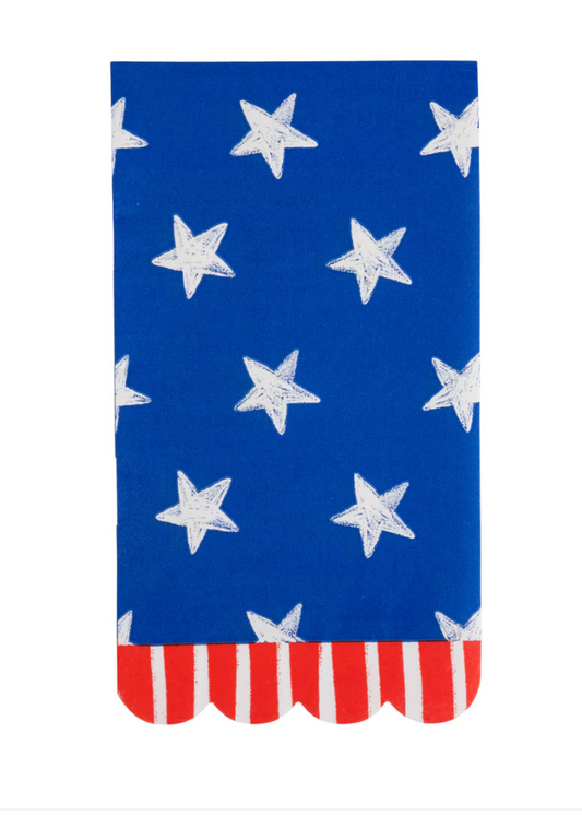 Blue Stars Paper Guest Napkins