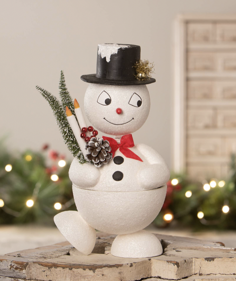 Jolly Bobble Snowman Container
