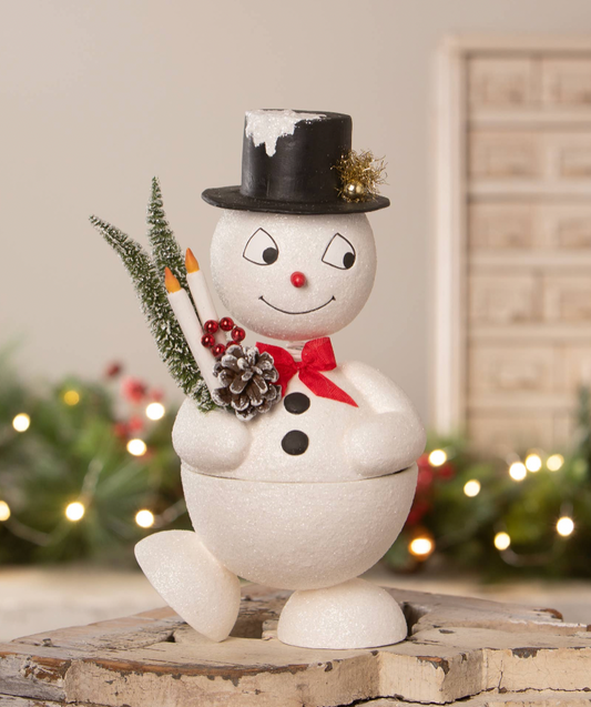 Jolly Bobble Snowman Container