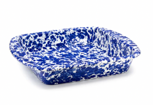 Square Cobalt Swirl Baking Pan