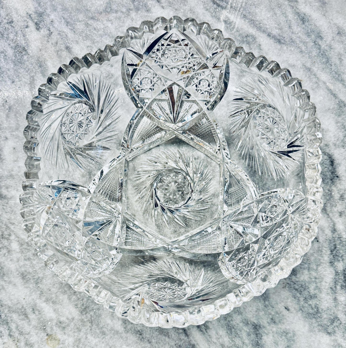 Antique Cut Crystal Bowl