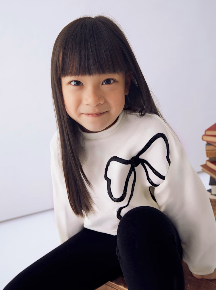 Bow Sweatshirt + Leggings Set