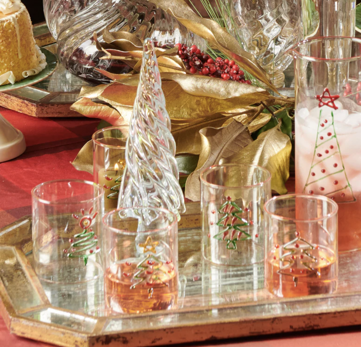 Christmas Tree Tumblers, Set of 4