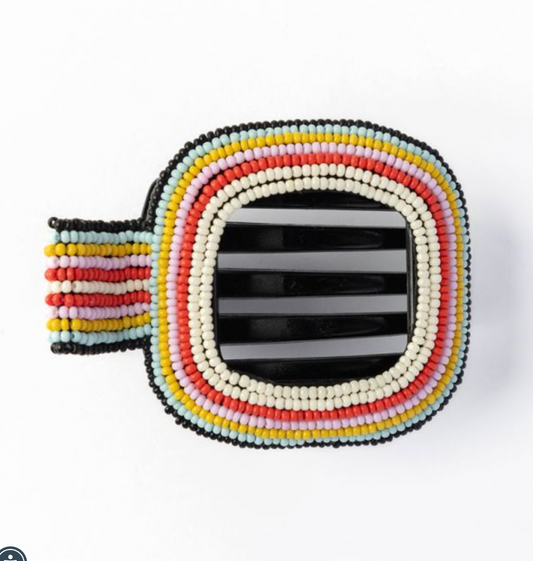 Multi Stripe Flat Hair Clip