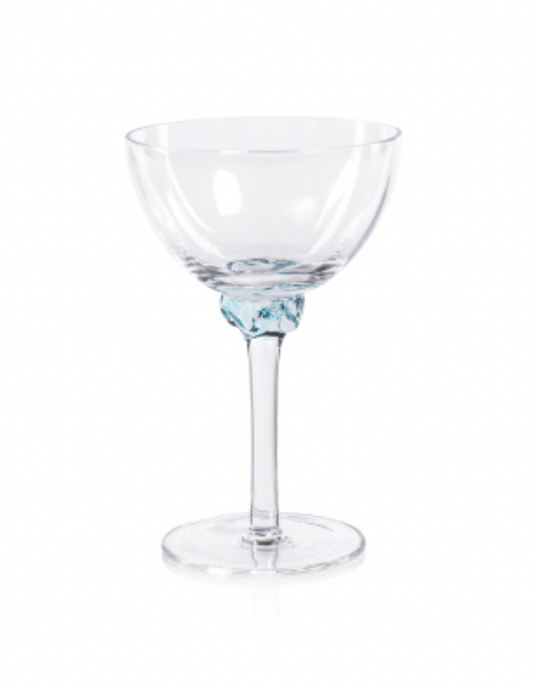 Colette Martini/Cocktail Optic Glass - Azure Blue