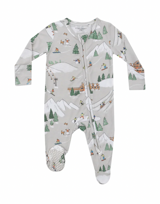 Winter Fun Skiers Footie