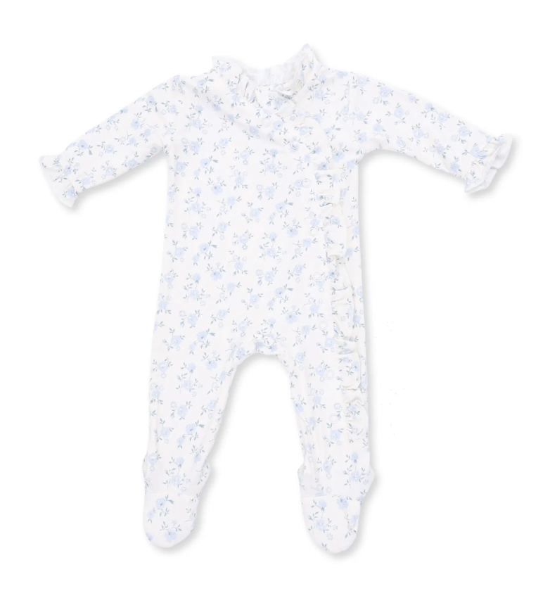 Rose Briar Kimono Ruffle Snap Footie
