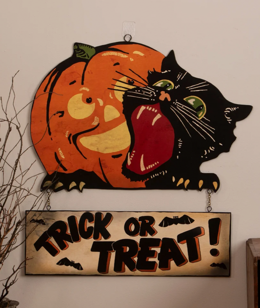 Trick-or-Treat Tin Sign
