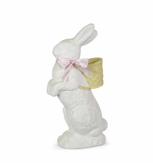 White Bunny with Basket