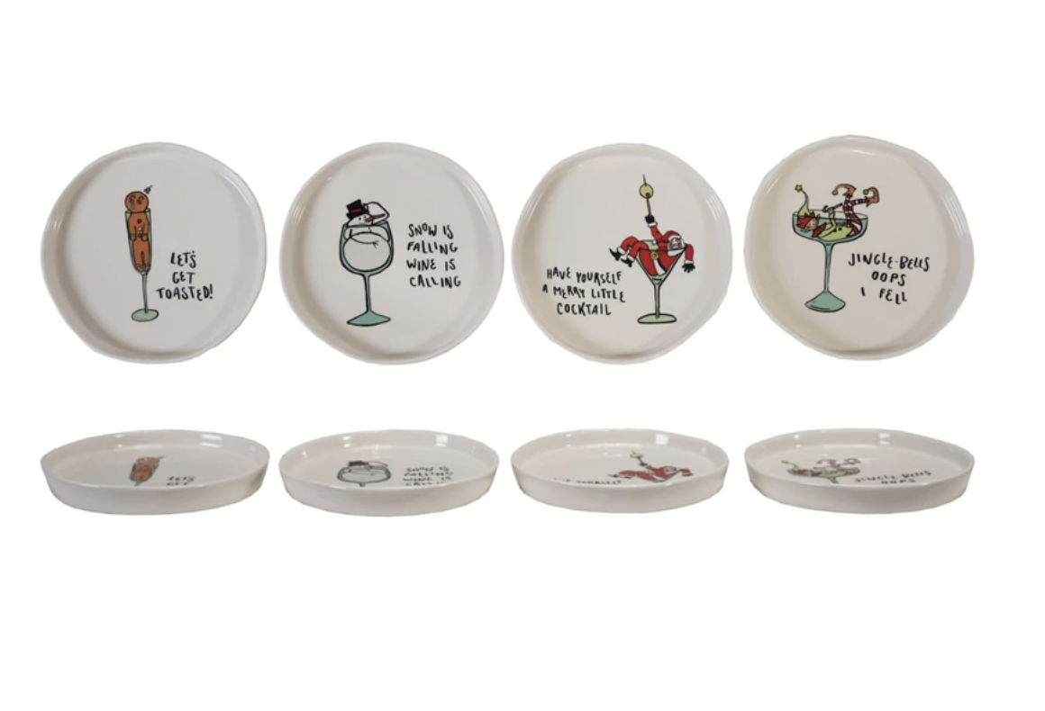 Tipsy Holiday Plate
