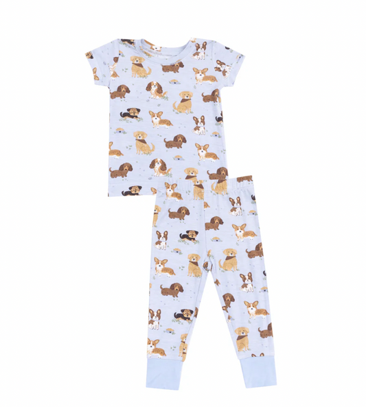 Best Friends - Blue - Short Sleeve Pajamas Set