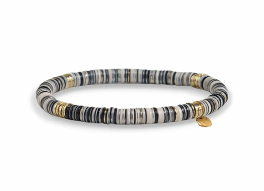 Black & White Multi Mix Stretch Bracelet
