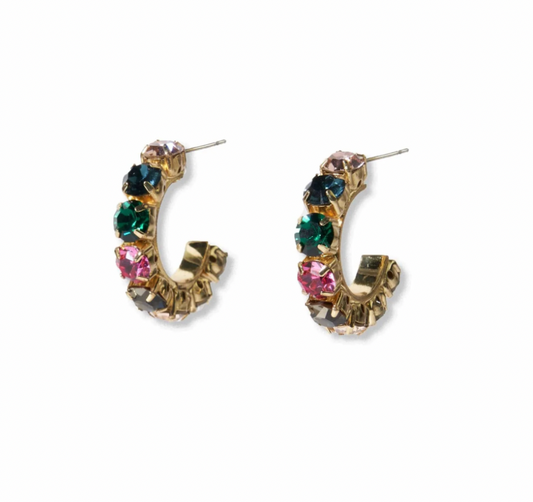 Rainbow Mixed Small Hoop Earrings