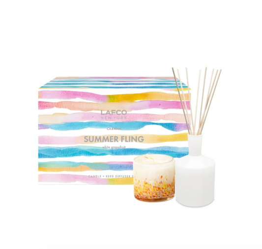 Summer Fling - White Grapefruit Classic Candle & Diffuser Duo