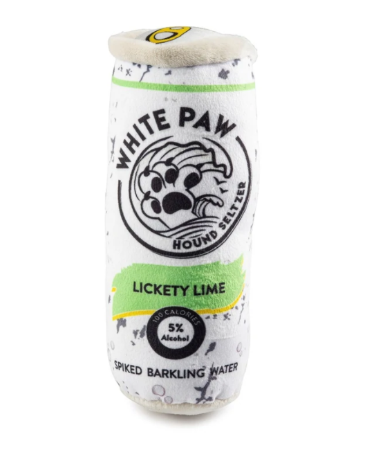 White Paw Hound Seltzer Plush Dog Toys