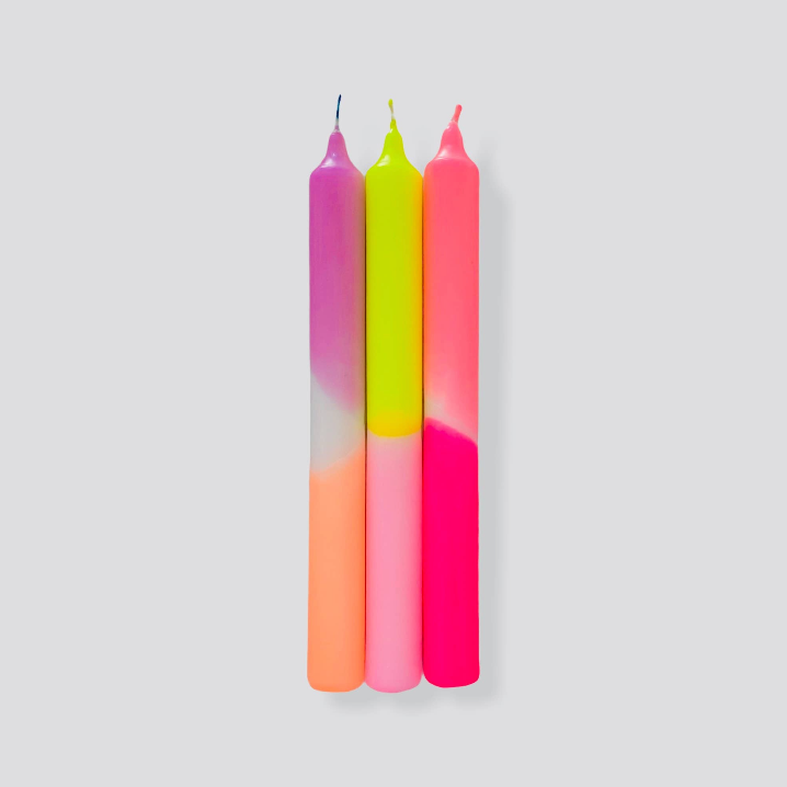 Dip Dye Neon * Summer Breeze Taper Candles