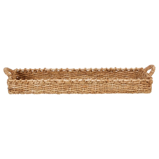Hand Woven Seagrass Handled Tray