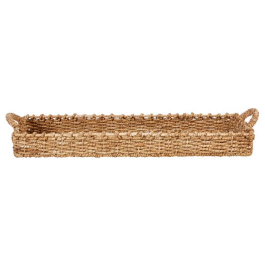 Hand Woven Seagrass Handled Tray