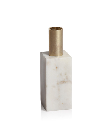 Rectangular White Marble Candle Holder