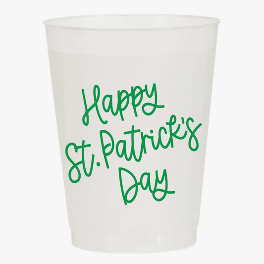 Happy St. Patrick's Day Green Reusable Cups
