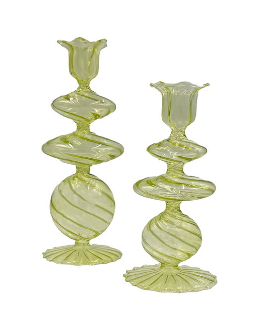 Yellow Swirl Candlestick
