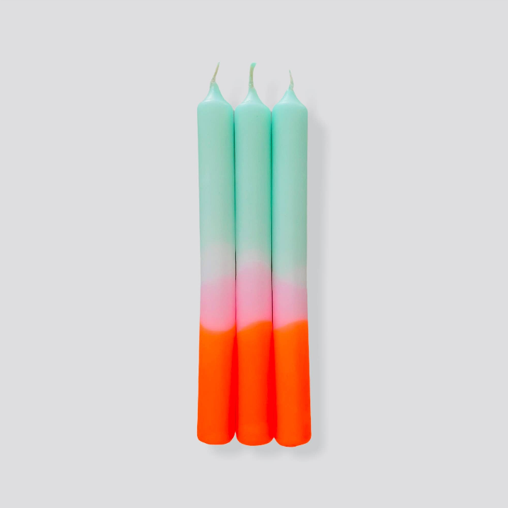Dip Dye Neon * Spring Sorbet Taper Candles