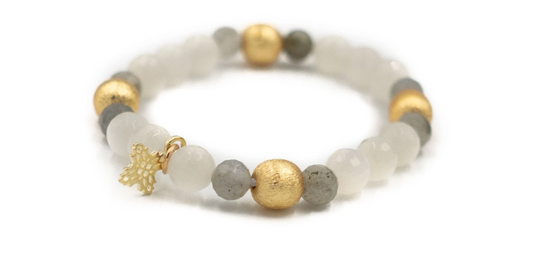 Moonstone and Labradorite Bracelet