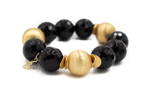 Faceted Black Onyx Bracelet