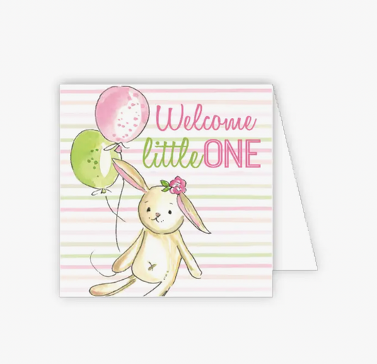 Bunny with Pink Bow Enclosure Card