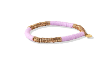 Lilac & Gold Stretch Bracelet