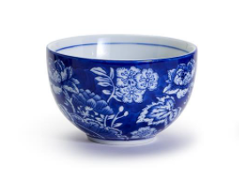 Hand Painted Chinoiserie Blue and White Bowls