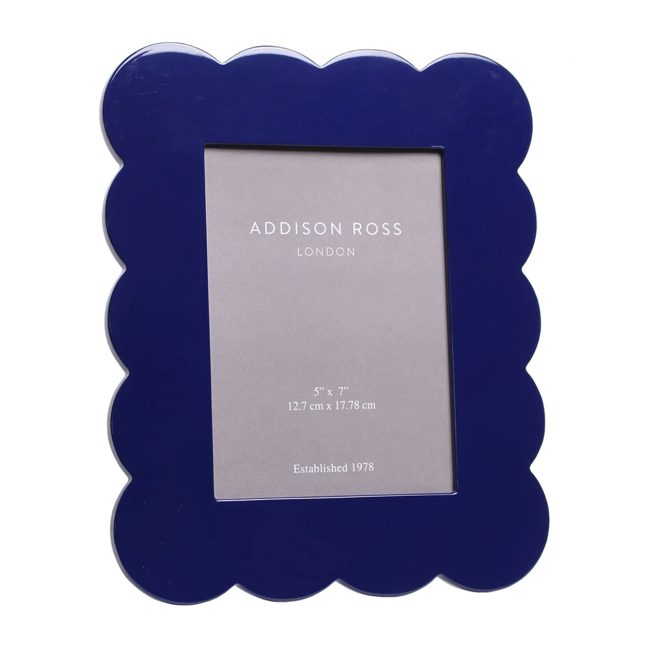 Navy Scalloped Lacquer Frame
