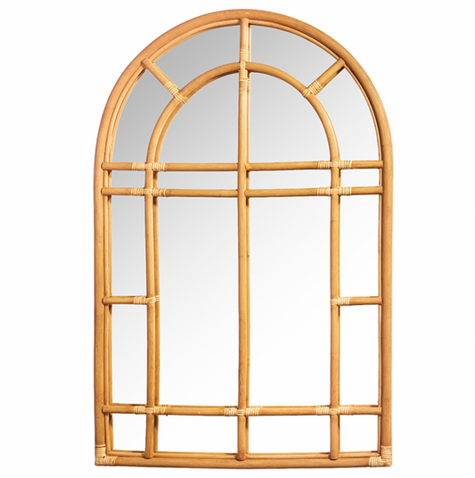 Rattan Arched Mirror