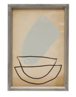 Wood Framed Abstract Art
