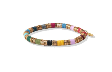 Multi Colors & Gold Stretch Bracelet