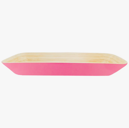 Pink Bamboo Serving Tray