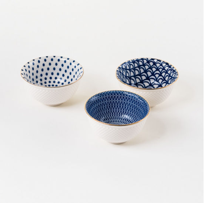 Porcelain Blue Mini Bowls