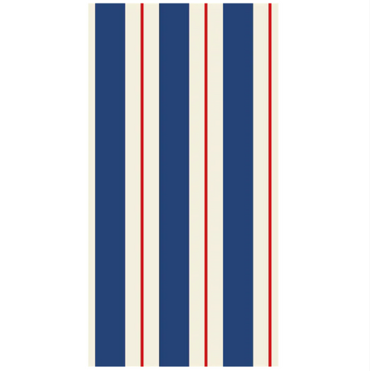 Navy & Red Awning Stripe Guest Napkins