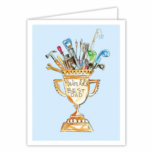 World's Best Dad Loving Cup with Dad Stuff Greeting Card