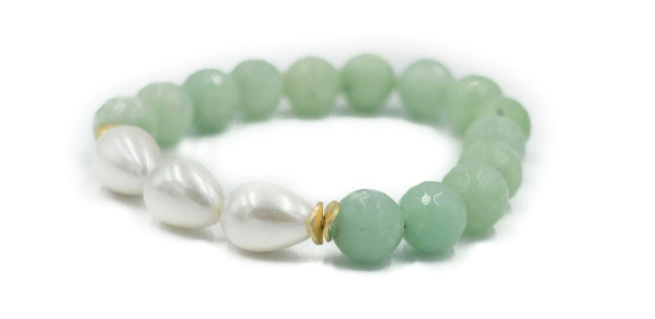 Jade and Pearl Bracelet