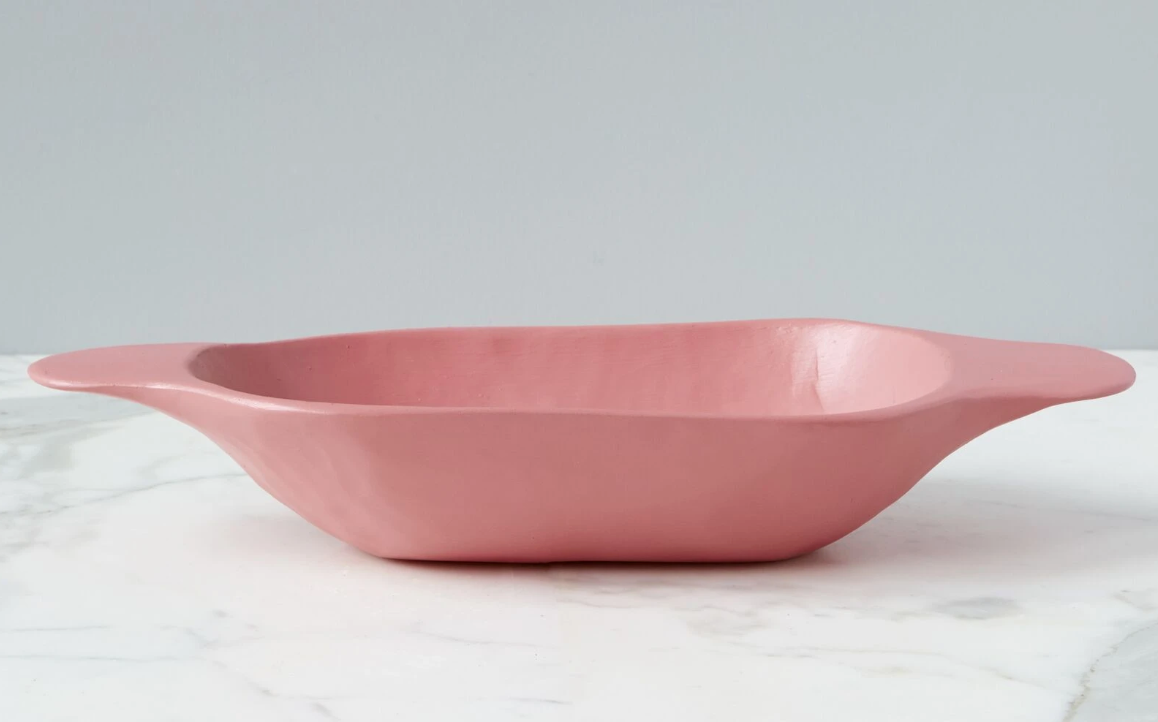 Vintage Pink Dough Bowl