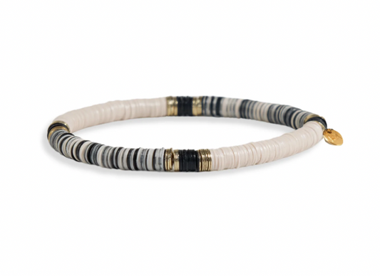 Black & White Multi Mix Stretch Bracelet Black And White