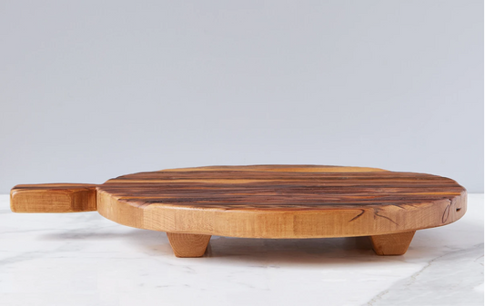 Oversized Round Footed Serving Board