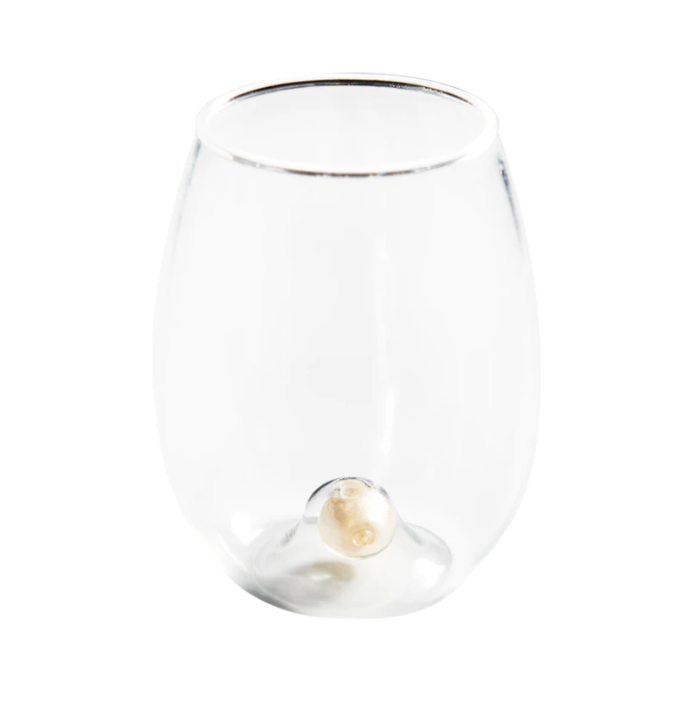 Golden Globe Stemless All-Purpose Wine Glass - Clear