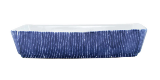 VIETRI Santorini Striped Rectangular Baker