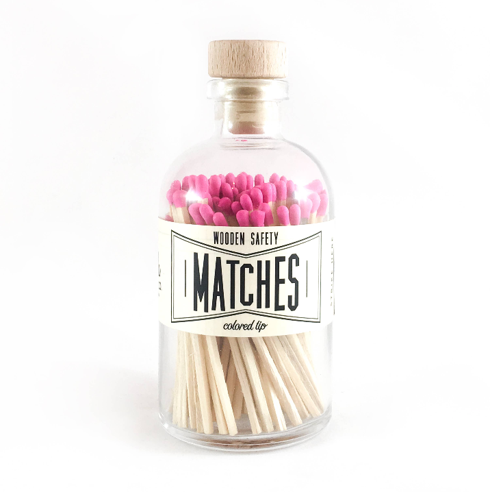 Bright Pink Vintage Apothecary Matches