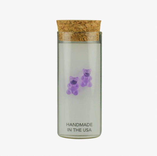 Yummy Bear Earrings - Purple