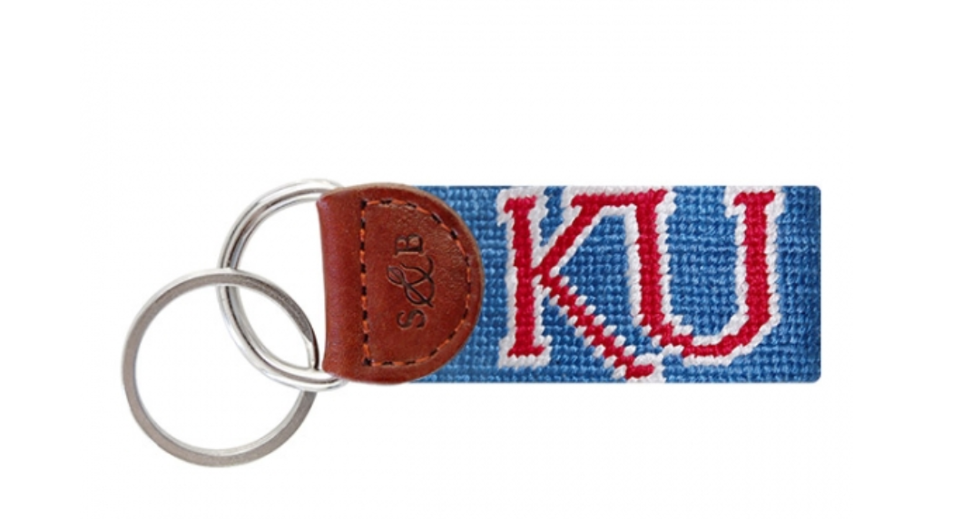 Kansas University Needlepoint Key Fob