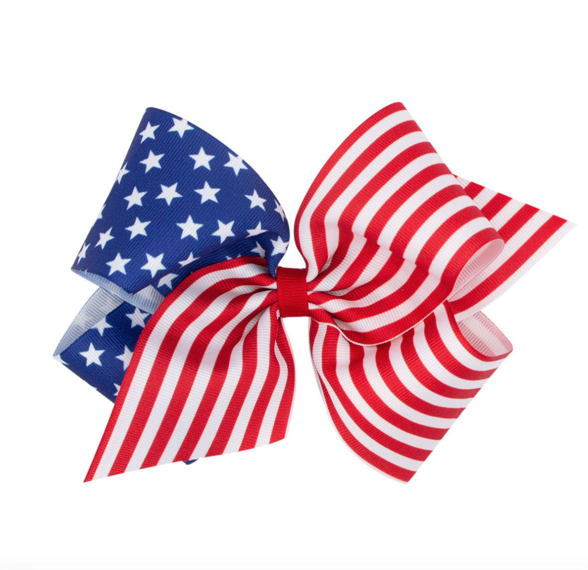 Patriotic Stars & Stripes Grosgrain Bow