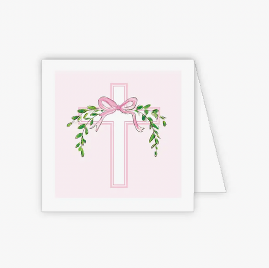 Pink Cross Enclosure Card